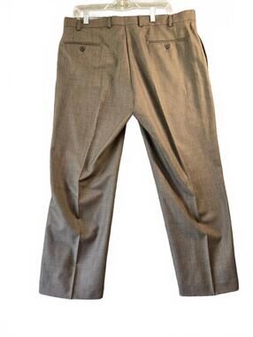 Collection by Michael Strahan Men's Wool Blend Dress Pants Brown 36x30